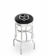 Los Angeles Kings Double Ring Swivel Barstool with Ribbed Accent Ring