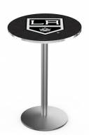 Los Angeles Kings Stainless Steel Bar Table with Round Base