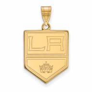 Los Angeles Kings Sterling Silver Gold Plated Large Pendant