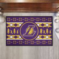 Los Angeles Lakers Christmas Sweater Starter Rug