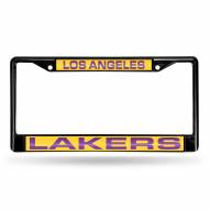 Los Angeles Lakers Laser Black License Plate Frame