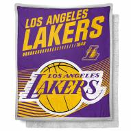 Los Angeles Lakers New School Mink Sherpa Throw Blanket