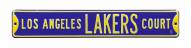 Los Angeles Lakers Purple Street Sign