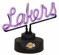 Los Angeles Lakers Script Neon Desk Lamp
