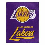 Los Angeles Lakers Signature Raschel Throw Blanket