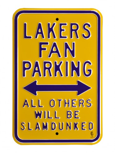 Los Angeles Lakers Slam Dunked Parking Sign