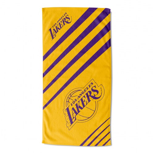 Los Angeles Lakers Upward Beach Towel