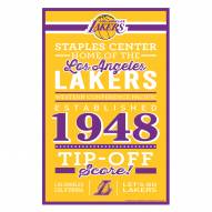 Los Angeles Lakers Established Wood Sign