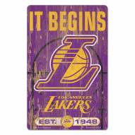 Los Angeles Lakers Slogan Wood Sign