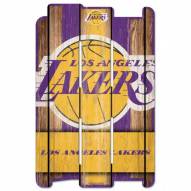 Los Angeles Lakers Wood Fence Sign