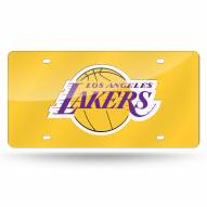 Los Angeles Lakers Yellow Laser Cut License Plate