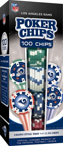 Los Angeles Rams 100 Piece Poker Chips