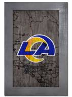 Los Angeles Rams 11" x 19" City Map Framed Sign