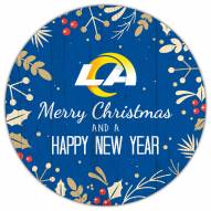 Los Angeles Rams 12" Merry Christmas & Happy New Year Sign