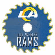 Los Angeles Rams 12" Rustic Circular Saw Sign
