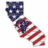 Los Angeles Rams 12" USA State Cutout Sign