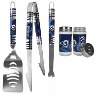 Los Angeles Rams 3 Piece Tailgater BBQ Set and Salt and Pepper Shaker Set