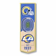 Los Angeles Rams 6" x 19" 3D Stadium Banner Wall Art