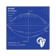 Los Angeles Rams Ball Blueprint 10" x 10" Sign