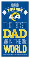 Los Angeles Rams Best Dad in the World 6" x 12" Sign