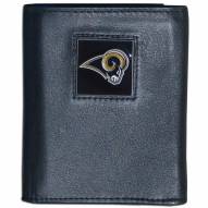 Los Angeles Rams Deluxe Leather Tri-fold Wallet in Gift Box