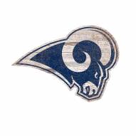 Los Angeles Rams Distressed Logo Cutout Sign