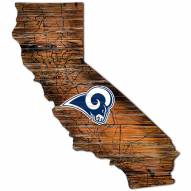 Los Angeles Rams Distressed State with Logo Sign