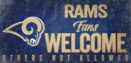 Los Angeles Rams Fans Welcome Wood Sign