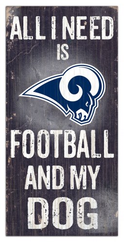 Los Angeles Rams Football & My Dog Sign