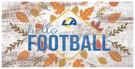 Los Angeles Rams Hello Football 6" x 12" Wall Art