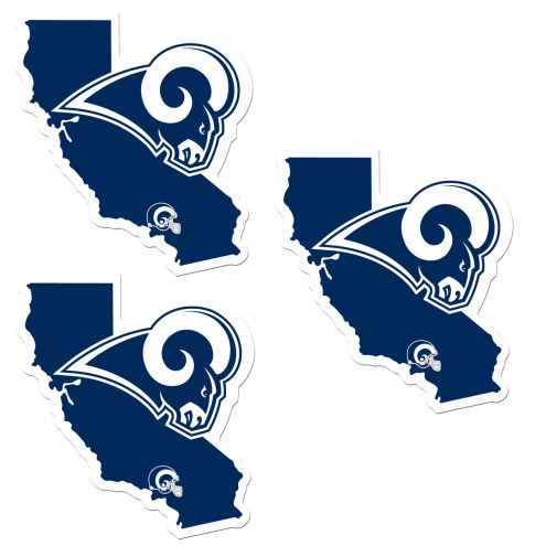 Los Angeles Rams Home State Decal - 3 Pack
