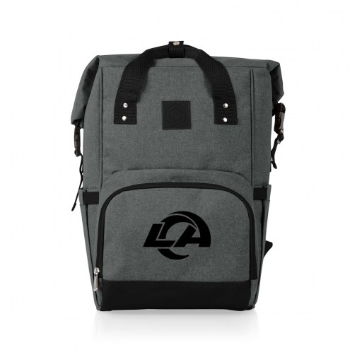 Los Angeles Rams On The Go Roll-Top Cooler Backpack