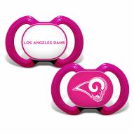 Los Angeles Rams Pink Baby Pacifier 2-Pack