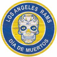 Los Angeles Rams Sugar Skull 12" Circle Sign
