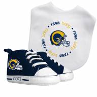 Los Angeles Rams Infant Bib & Shoes Gift Set