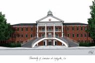 Louisiana Lafayette Ragin' Cajuns Campus Images Lithograph