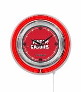 Louisiana Lafayette Ragin' Cajuns Neon Clock