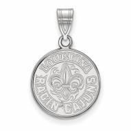 Louisiana Lafayette Ragin' Cajuns Sterling Silver Medium Pendant