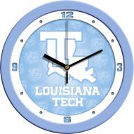 Louisiana Tech Bulldogs Baby Blue Wall Clock