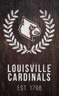 Louisville Cardinals 11" x 19" Laurel Wreath Sign
