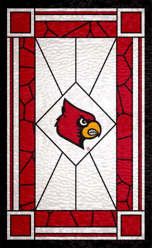 Louisville Cardinals 11&quot; x 19&quot; Stained Glass Sign
