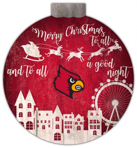 Louisville Cardinals 12&quot; Christmas Village Wall Art