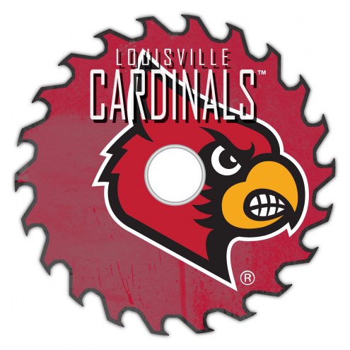 Louisville Cardinals 12&quot; Rustic Circular Saw Sign