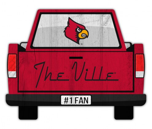 Louisville Cardinals 12&quot; Truck Back Cutout Sign