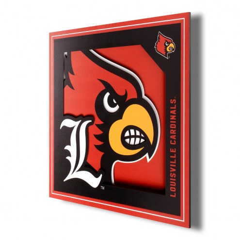 Louisville Cardinals 12&quot; x 12&quot; 3D Logo Series Wall Art