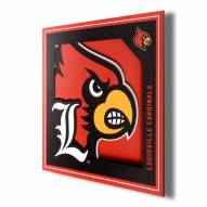 Louisville Cardinals 12" x 12" 3D Logo Series Wall Art
