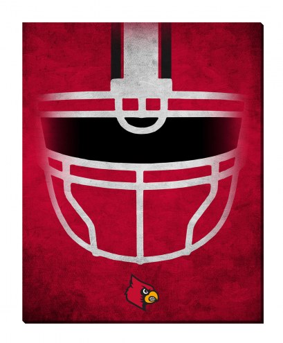 Louisville Cardinals 16&quot; x 20&quot; Ghost Helmet Canvas Print