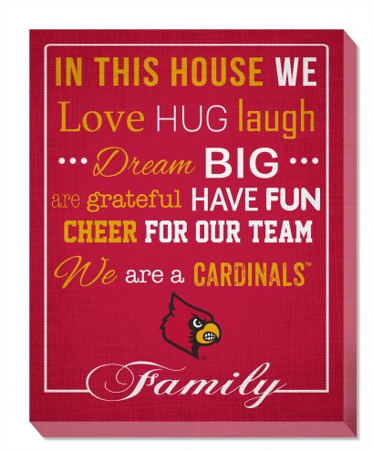 Louisville Cardinals 16&quot; x 20&quot; In This House Canvas Print