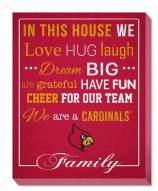 Louisville Cardinals 16" x 20" In This House Canvas Print