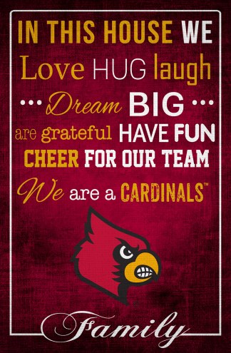 Louisville Cardinals 17&quot; x 26&quot; In This House Sign